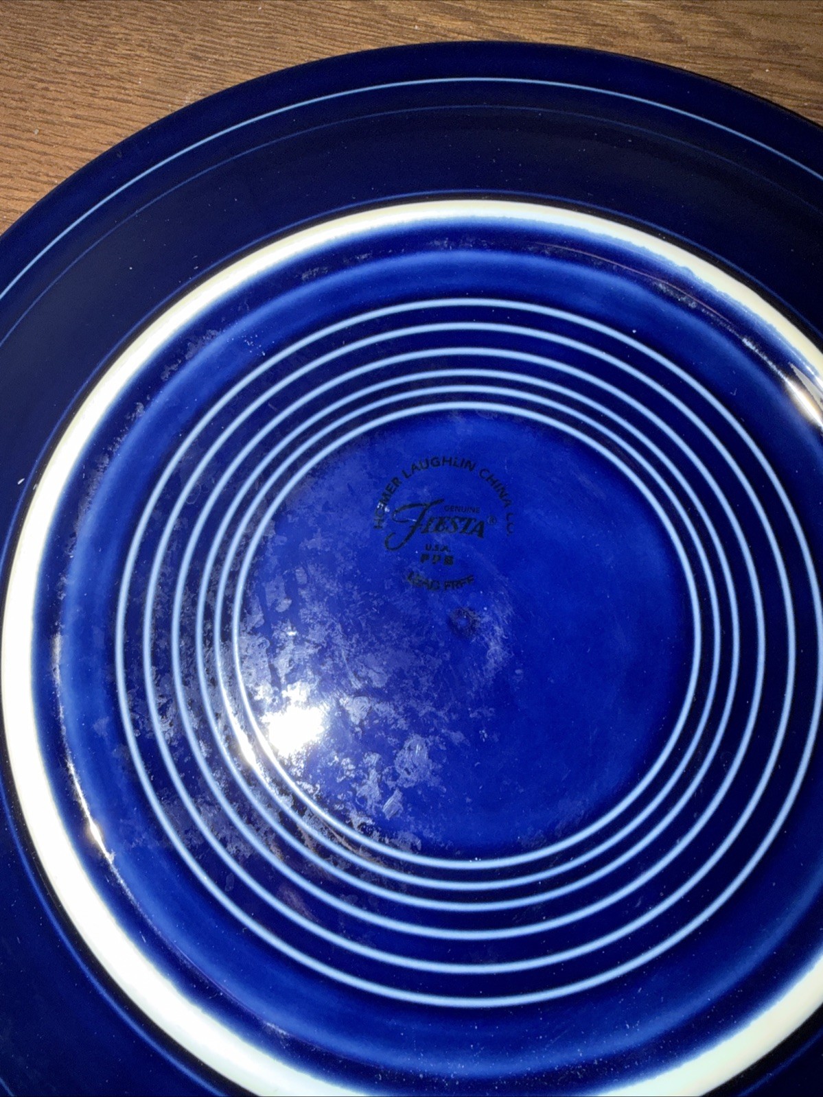 FIESTAWARE Dark Cobalt Blue 10 1/2” Plate &Coffee Mug, Cup HLC USA