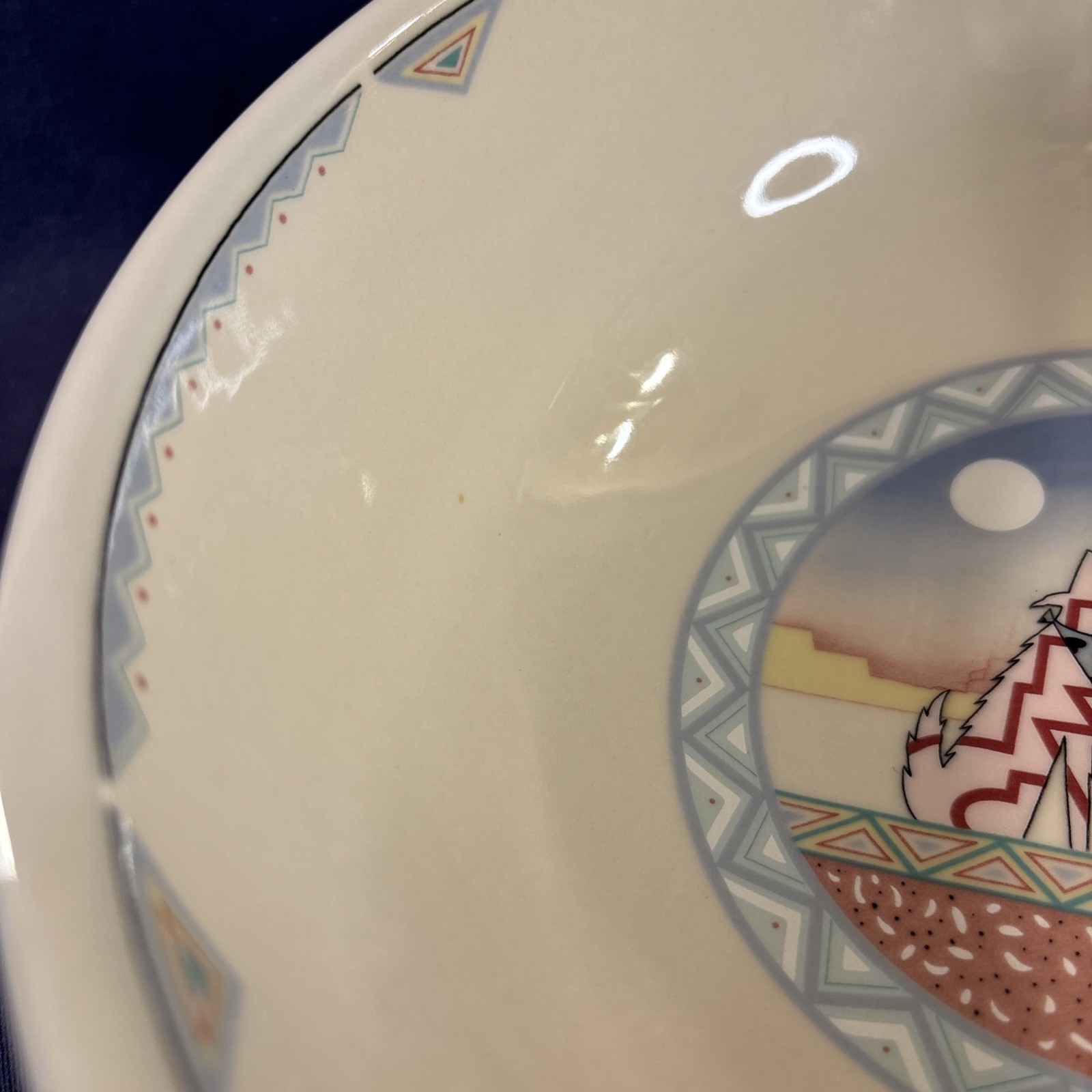 Epoch Amigo 9in. Serving Bowl by Noritake Southwestern Pattern Ivory Porcelain