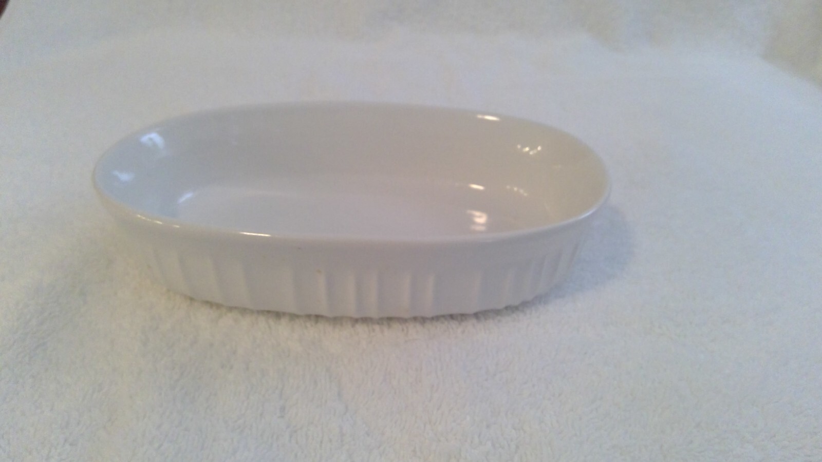 Vintage 1978-01, 15oz-444mL French White, 4″x7″ Oval Casserole Dish, No Lid