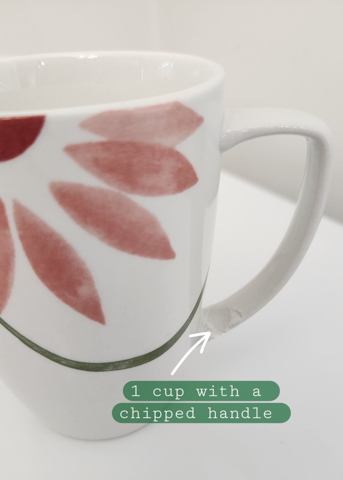 Corelle Coordinates Porcelain coffee mugs Pretty Pink 12 oz Cups (set of 8)