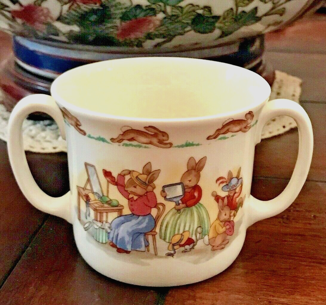 Royal Doulton Bunnykins 2-Handle Fine Bone China Children’s Cup Mug HAT SHOP