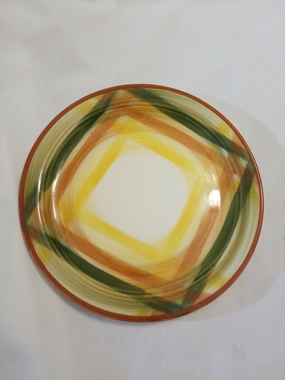 Vintage Vernonware Homespun Plate 6.25 in Plaid