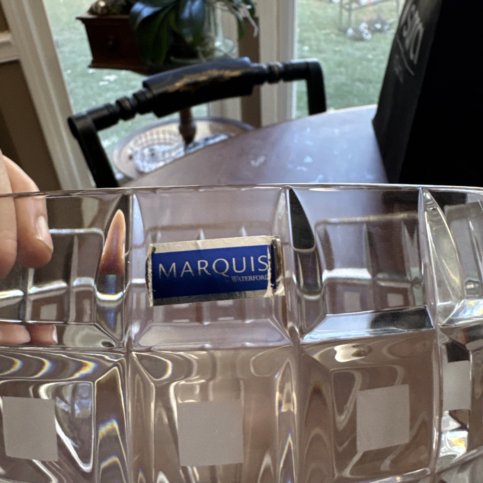 Waterford Marquis Glass Crystal QUADRATA Fruit Bowl 8″ Made In Poland