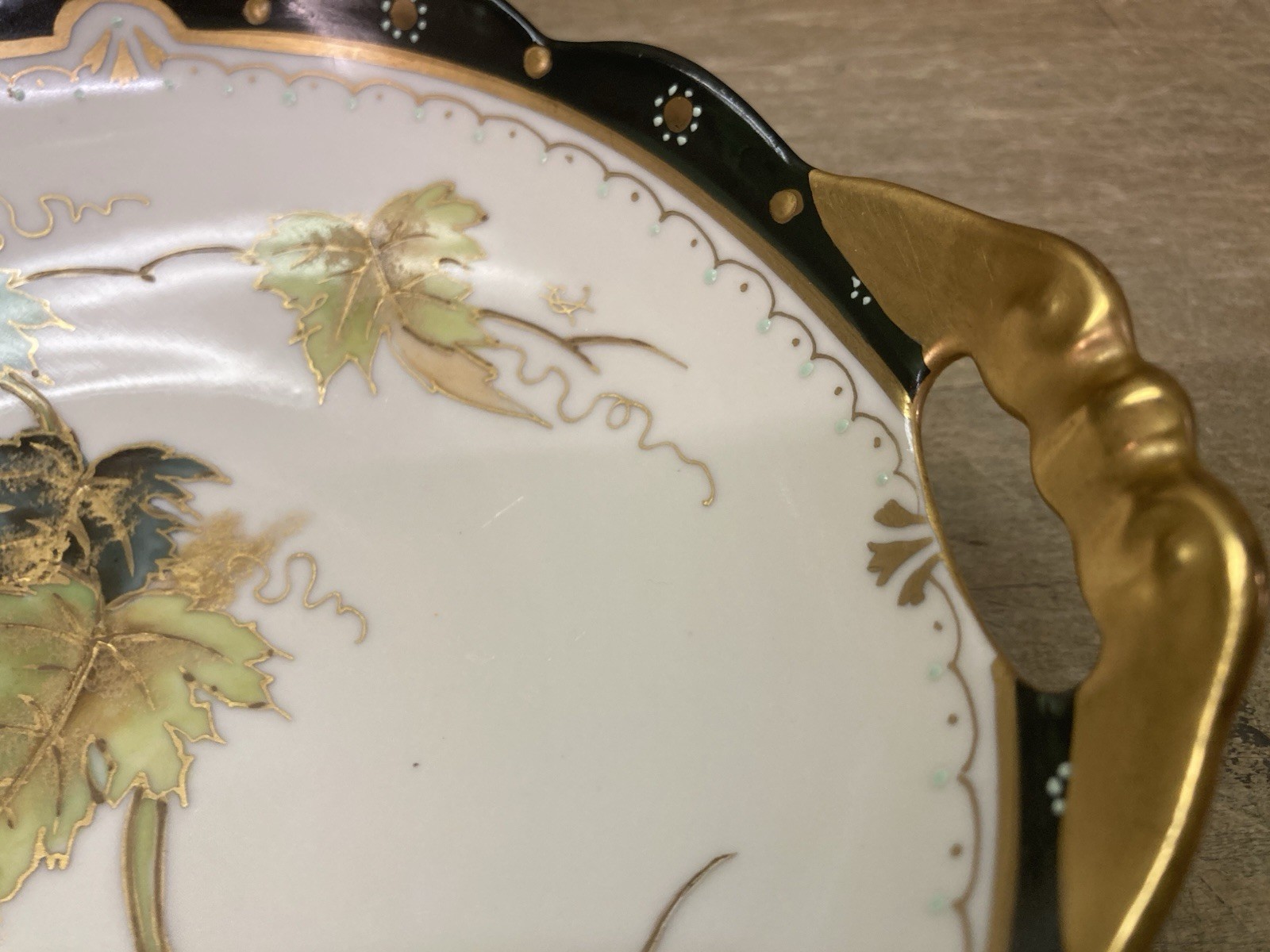 Lovely Antique Hand Painted Bowl / Austria / Pickard China / Fall Leaves