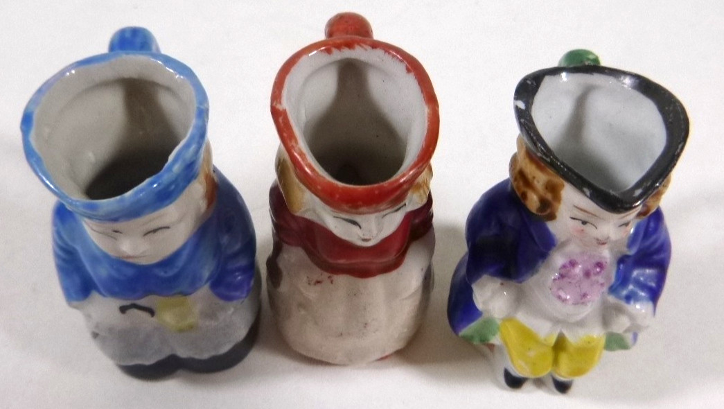 Vintage 1940s Colonial Style Figures Creamers-Made in Occupied Japan-Set of 3