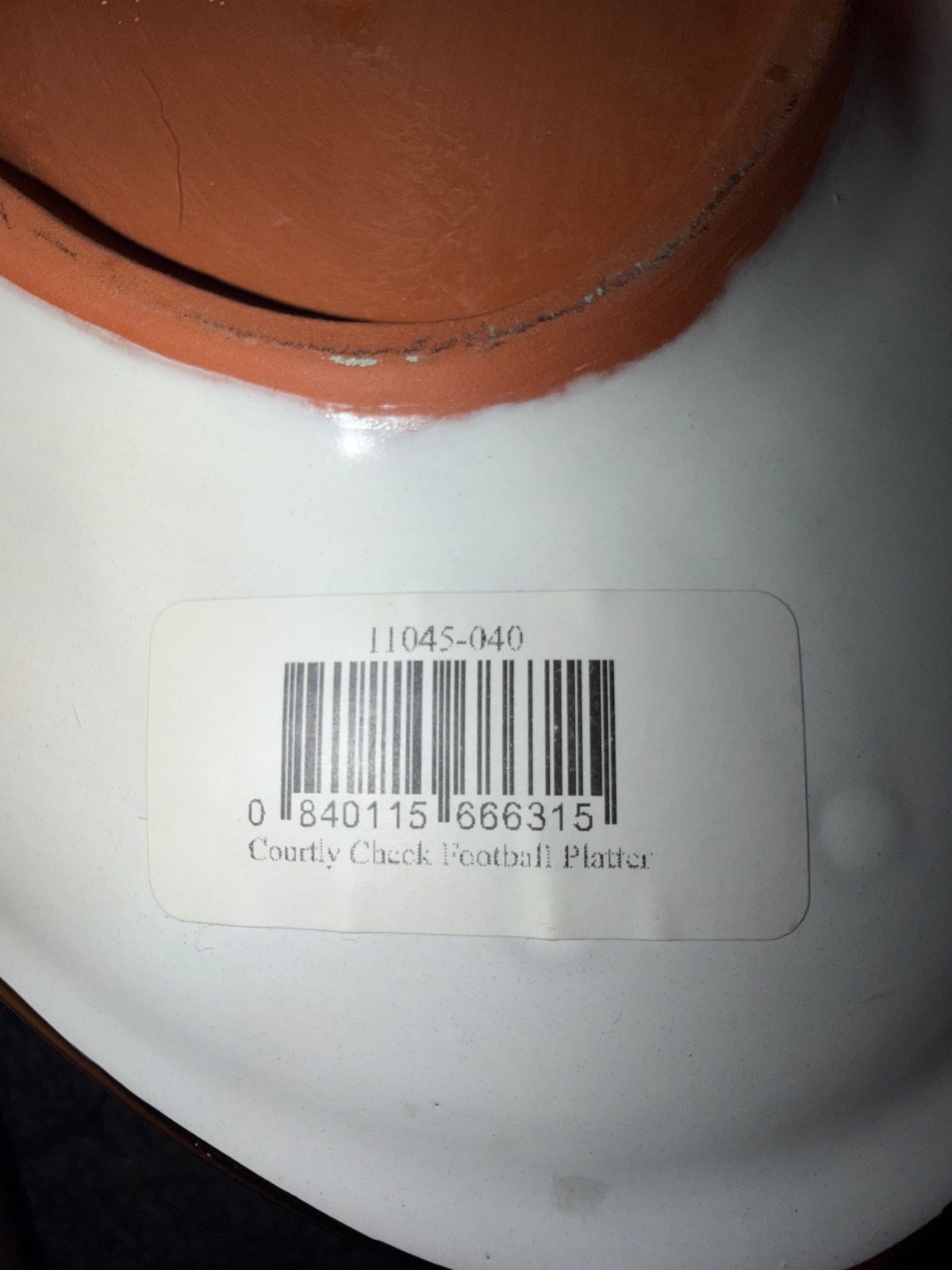 Mackenzie Childs Courtly Check Football Platter