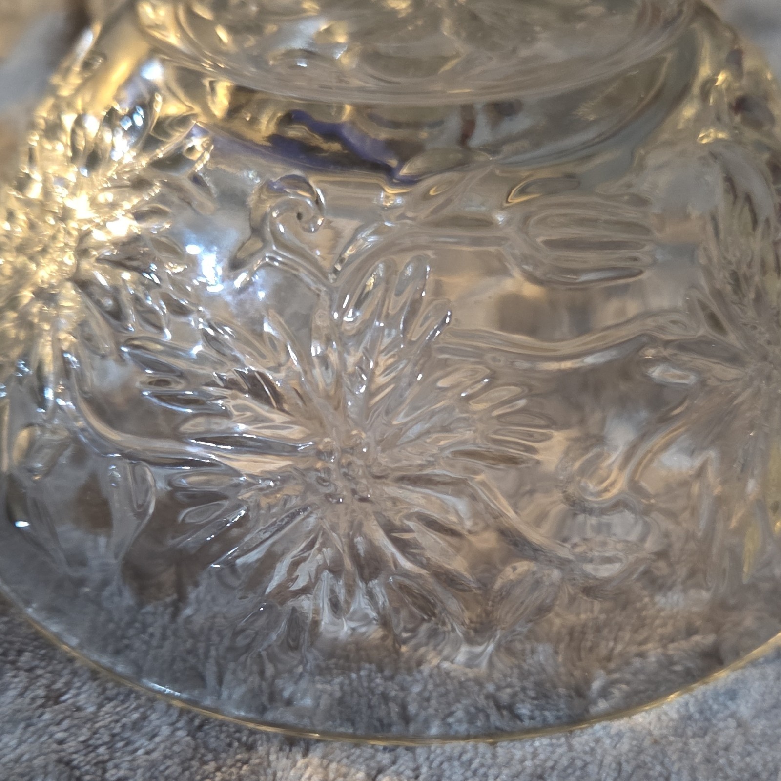 4 princess house fantasia poinsetta bowl lot 6″ berry bowl