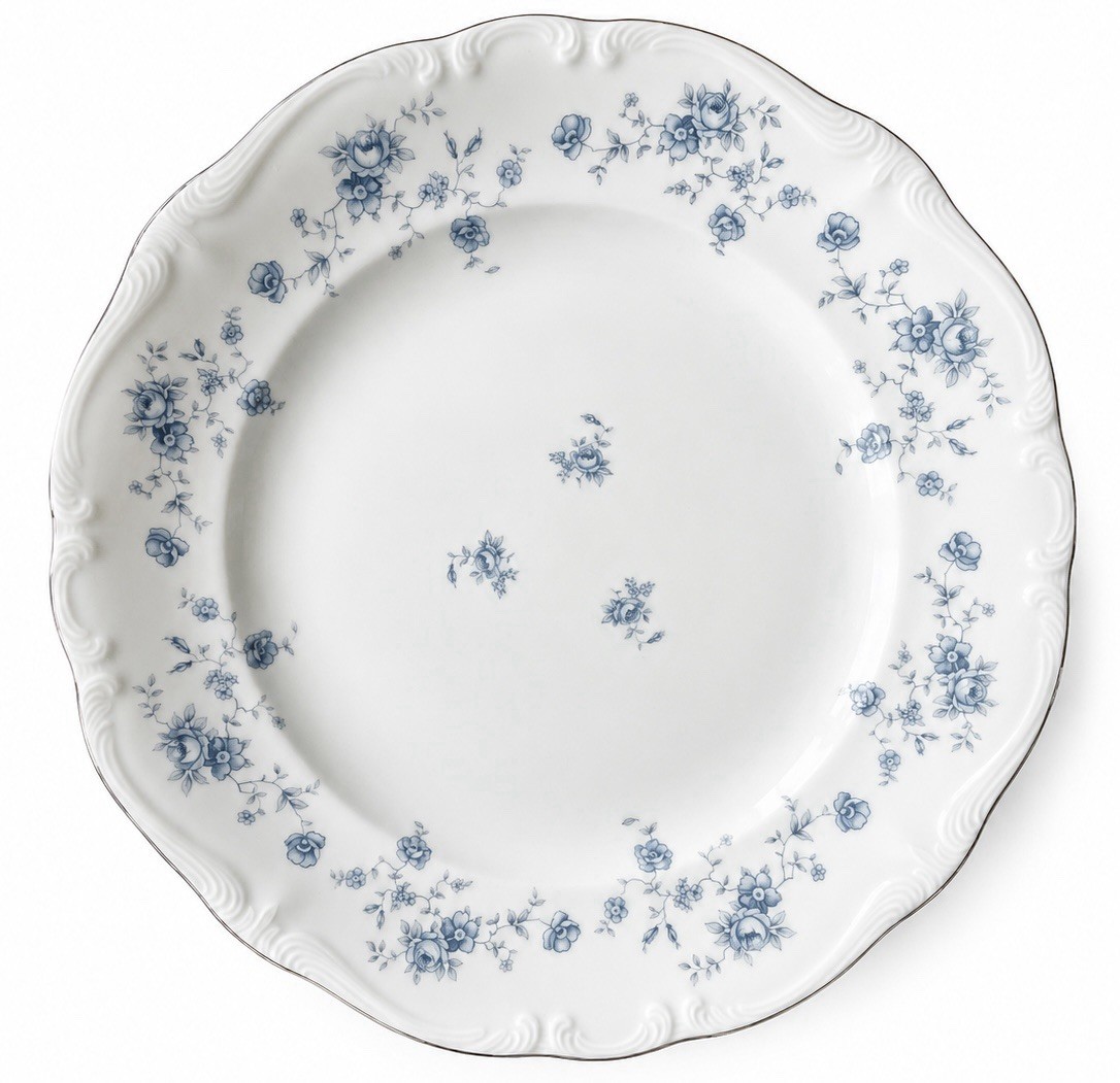 Johann Haviland Blue Garland Bavaria Set of 4 Dinner Plates 10” Germany