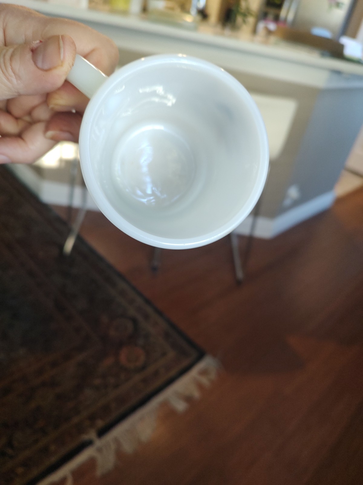 Cardimal Birds Fire King Mug EASTER Anchor Hocking Milk Glass Vtg Coffee Tea Cup