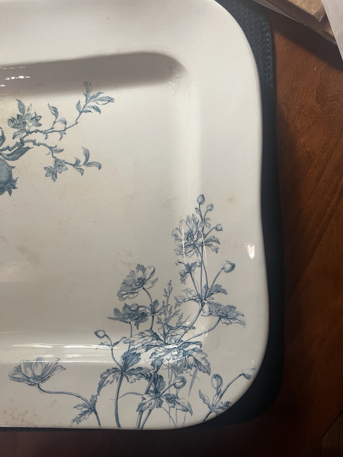 Antique Doulton Arundel Burslem Large Transferware Ironstone Platter