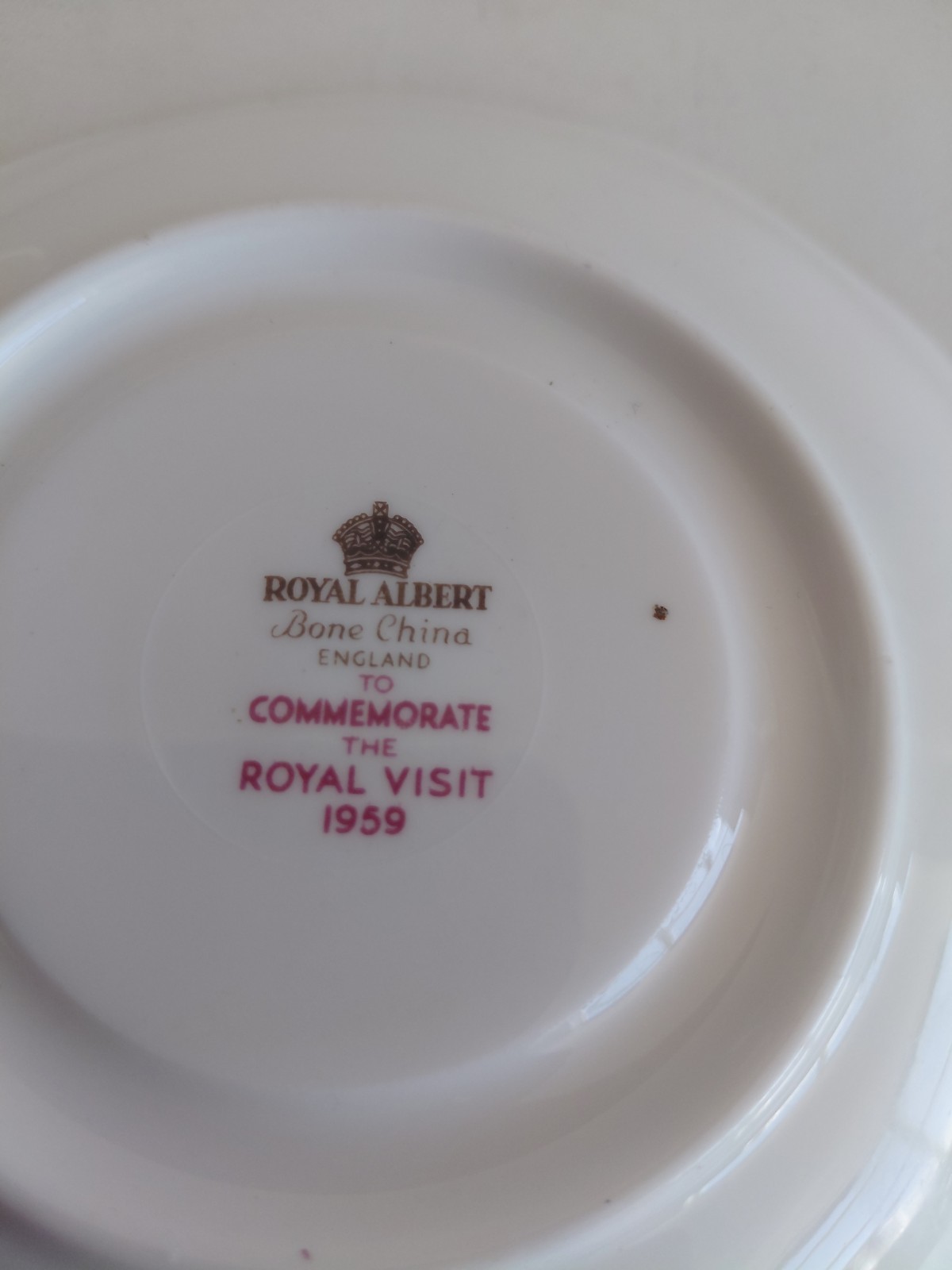 Royal Albert England Commemorative Royal Visit 1959 Canada Cup/Saucer Set READ!