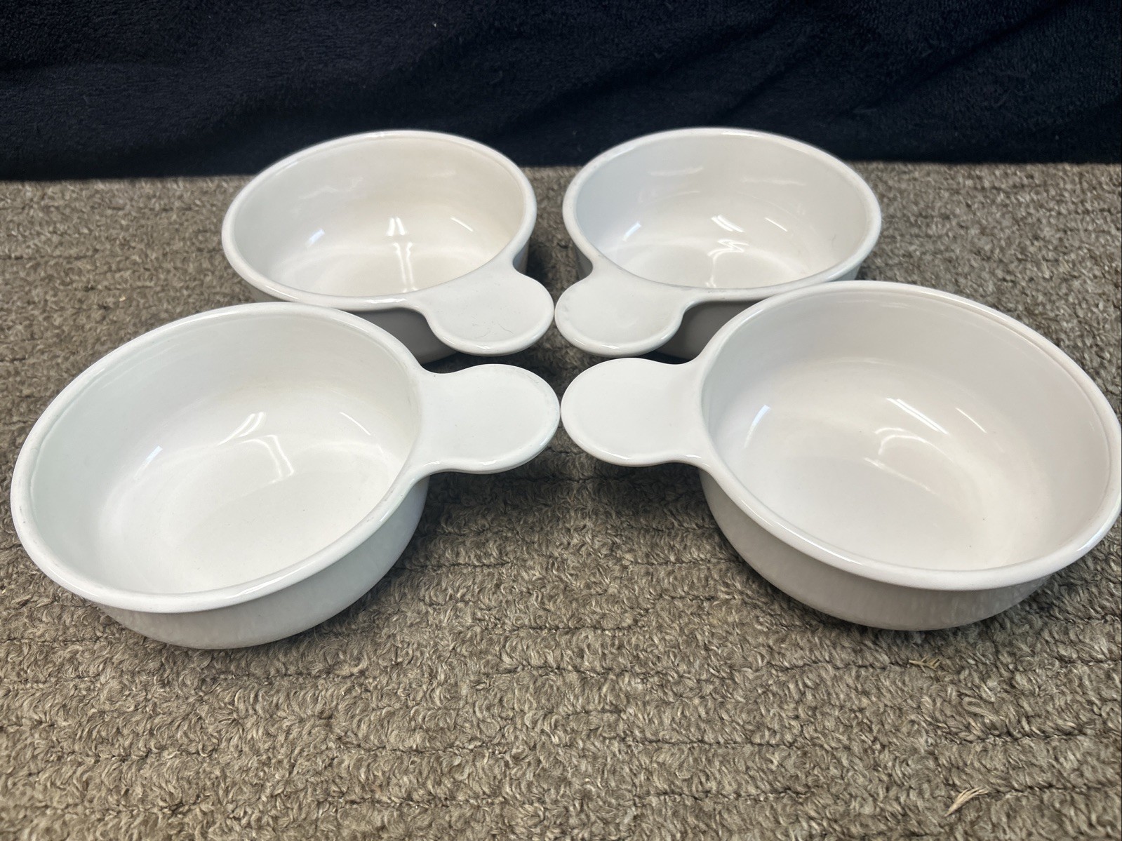 Set Of 4 Corning Ware Grab It Bowls White P-150-B 15 Oz Microwave Soup Bowls