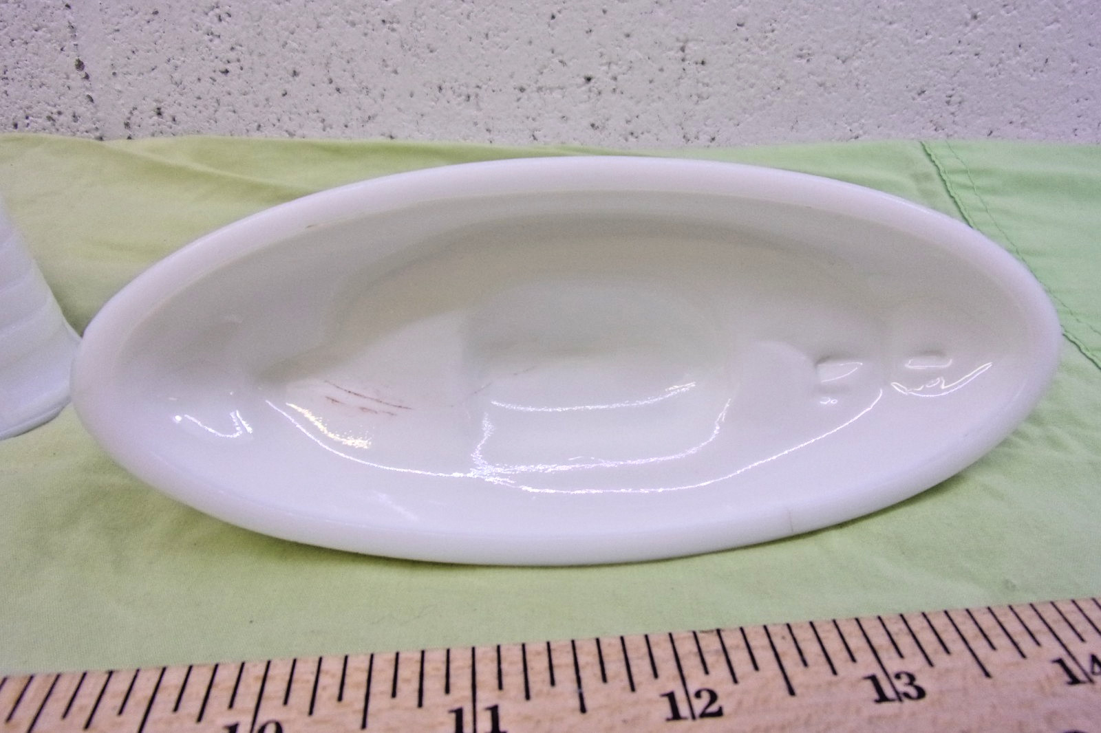 White Milk Glass Covered Candy Dish Admiral George Dewey Circa 1899
