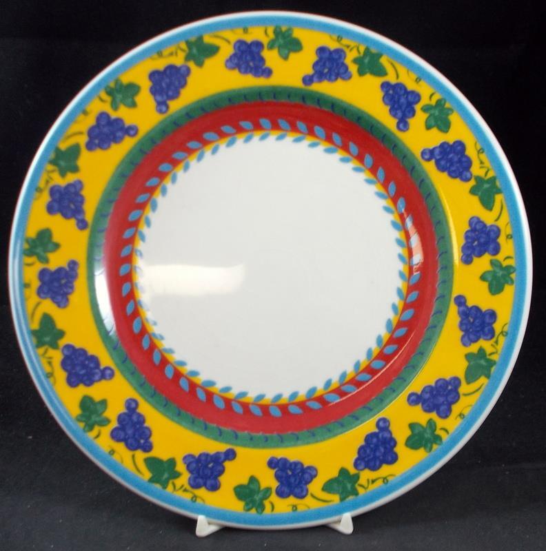 Vista Alegre Fruit Fantasy Grapes Salad Dessert Plate