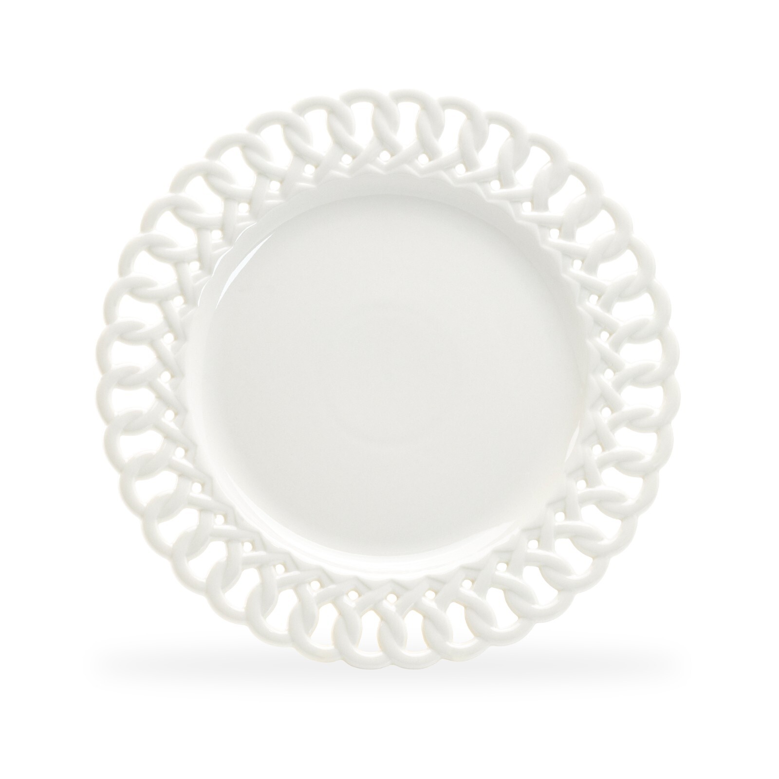 Grace Teaware 10.25″ White Heirloom Fine Porcelain Dinner Plate