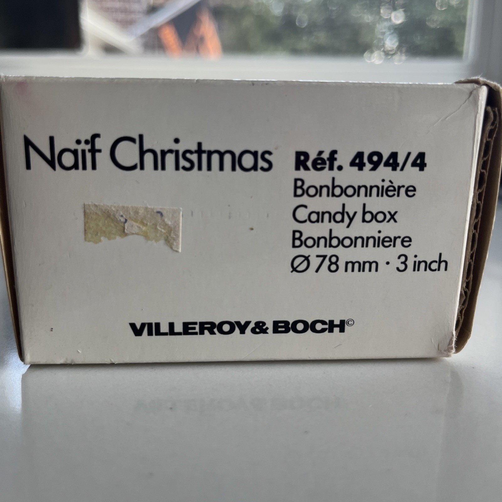 NIB Villeroy & Boch NAIF CHRISTMAS Round Trinket Candy Box 3”