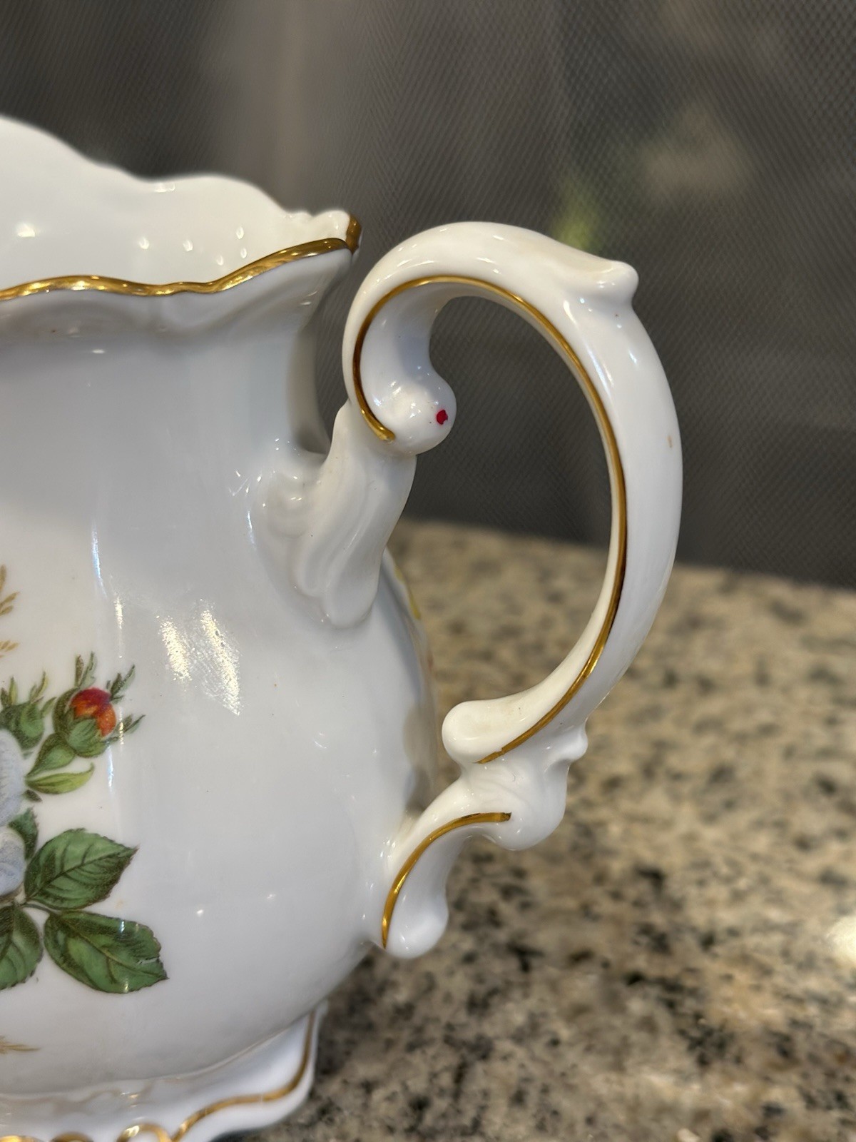Vintage Mitterteich Bavaria Germany Meissen Floral Creamer Gold Trim