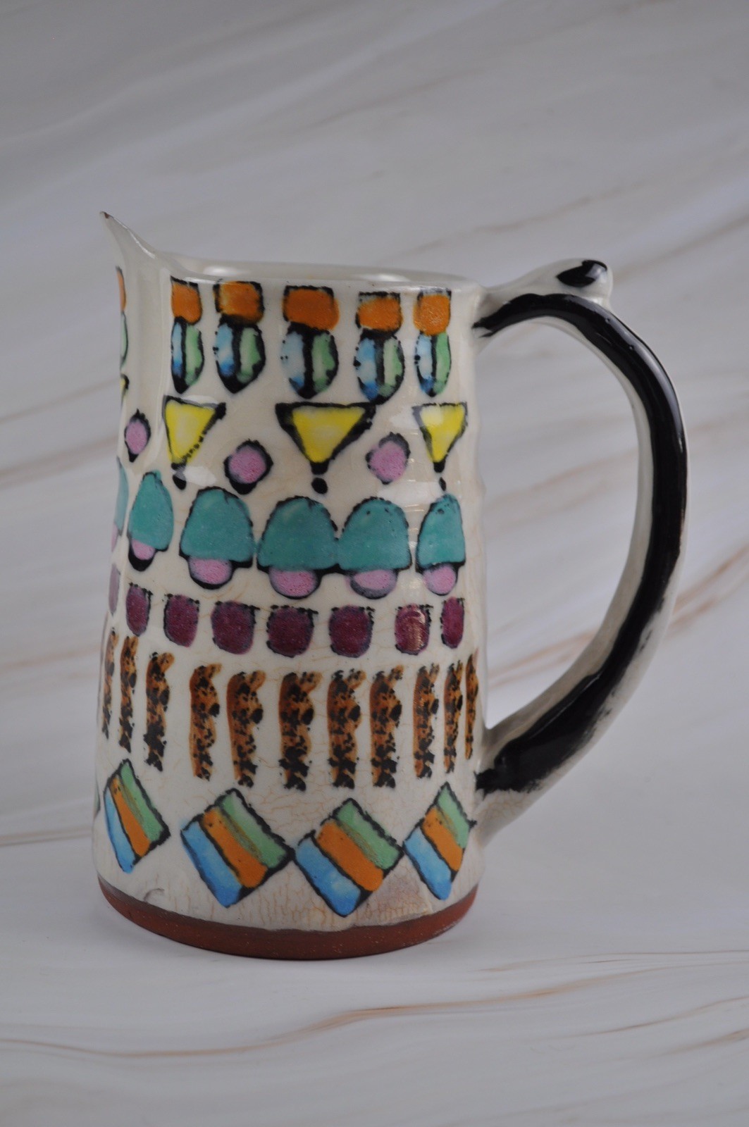Vintage Tom Phinney Ceramic Abstract Pitched Signed 1988