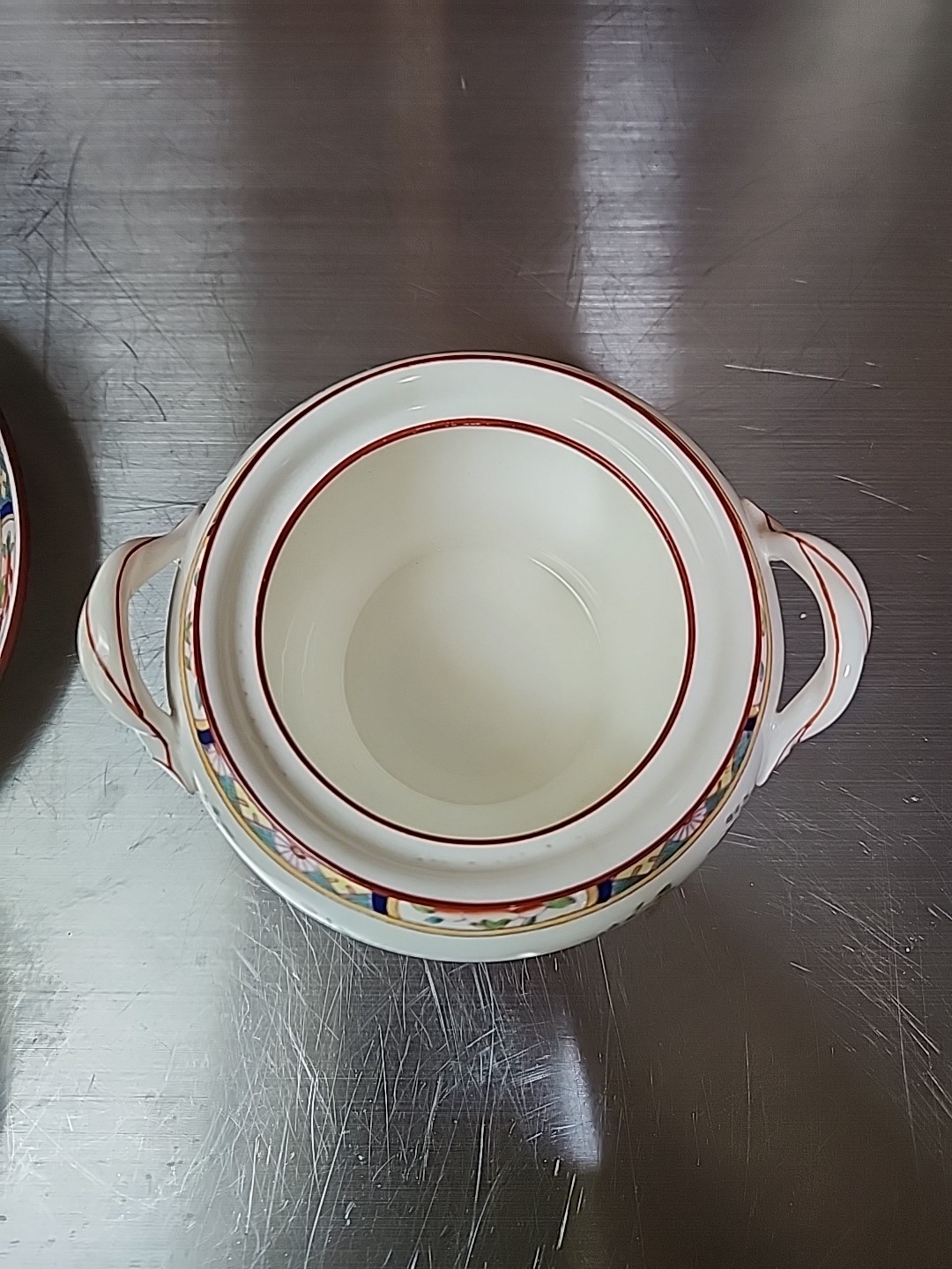 Minton Rose Bone China Floral Multicolor Garland Creamer Sugar Bowl W/Lid