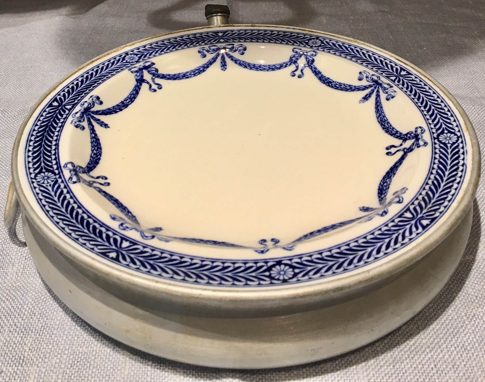 Antique Warming Plate Garrison England Wedgwood Porcelain