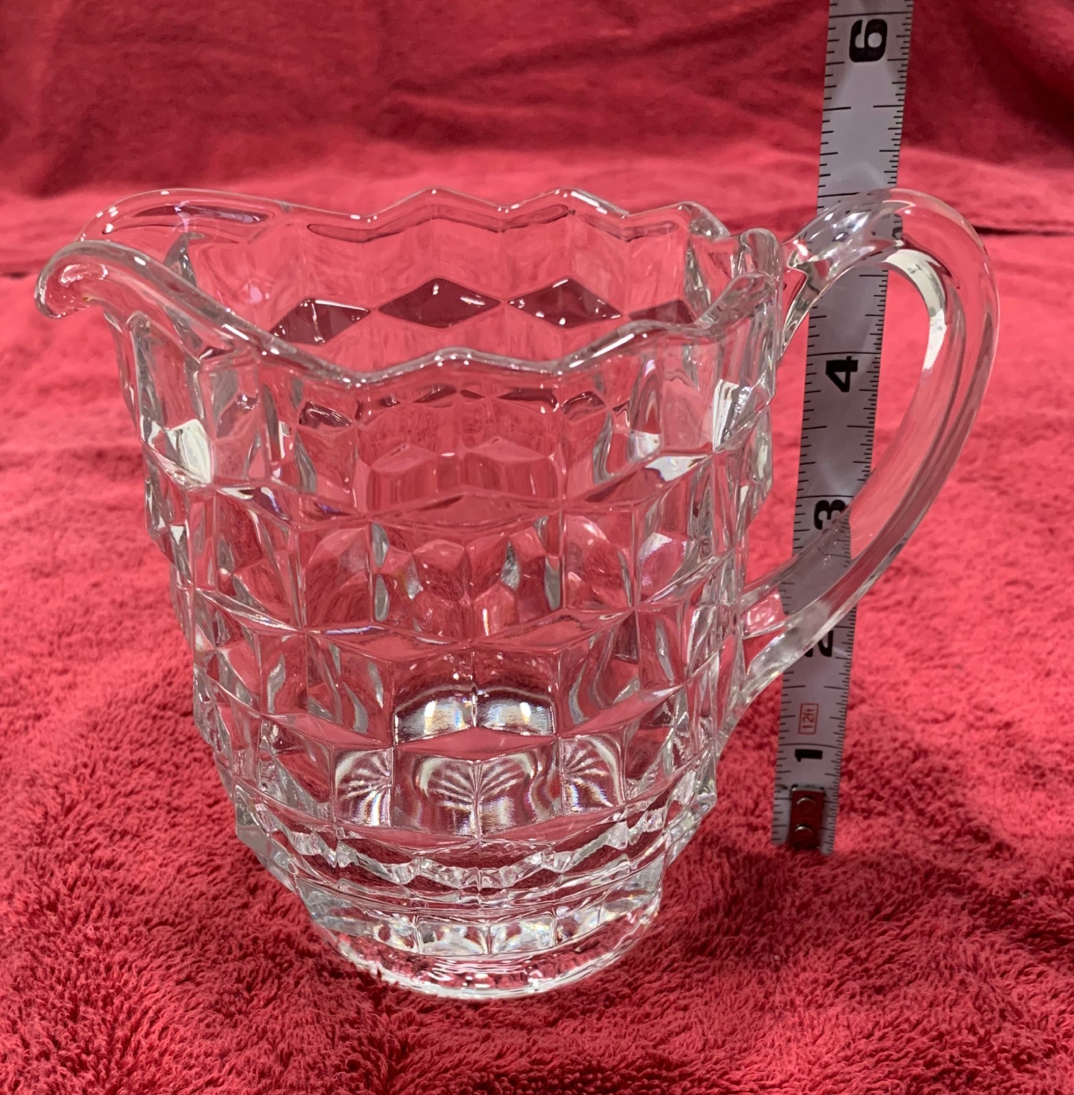 Vintage Fostoria American 2056 Pint Pitcher 5″ High Item 173