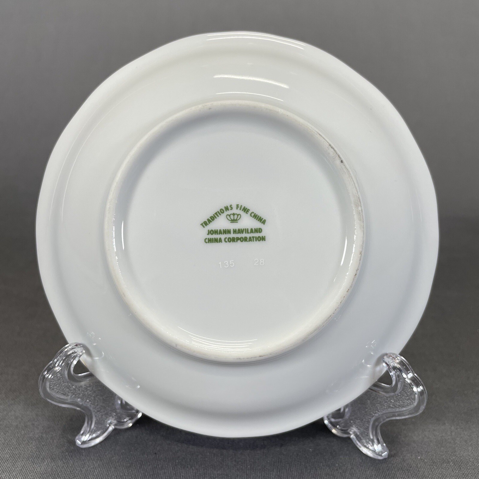Johann Haviland Fruit Dessert Bowl Moss Rose Floral Traditions Gold Trim