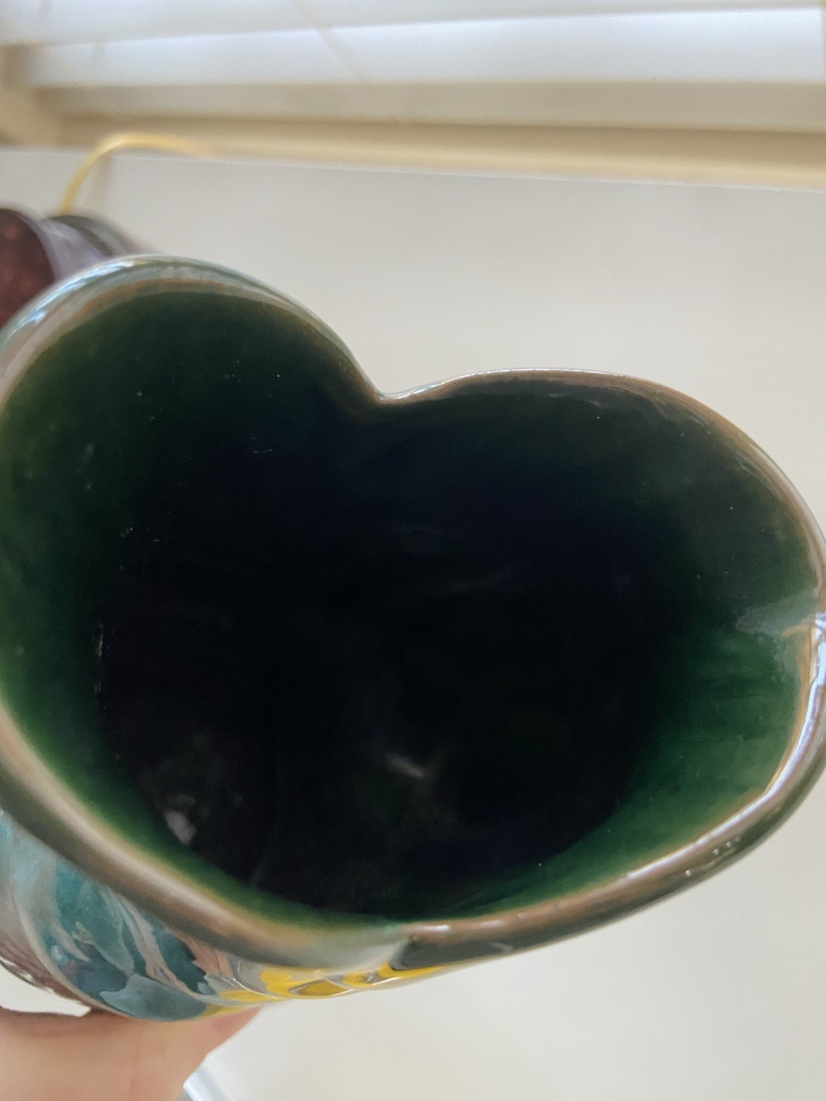 Teal Green Blue Fish Pot Pitcher Gurgle 8in Pottery by Rainbow Ceramics Canada