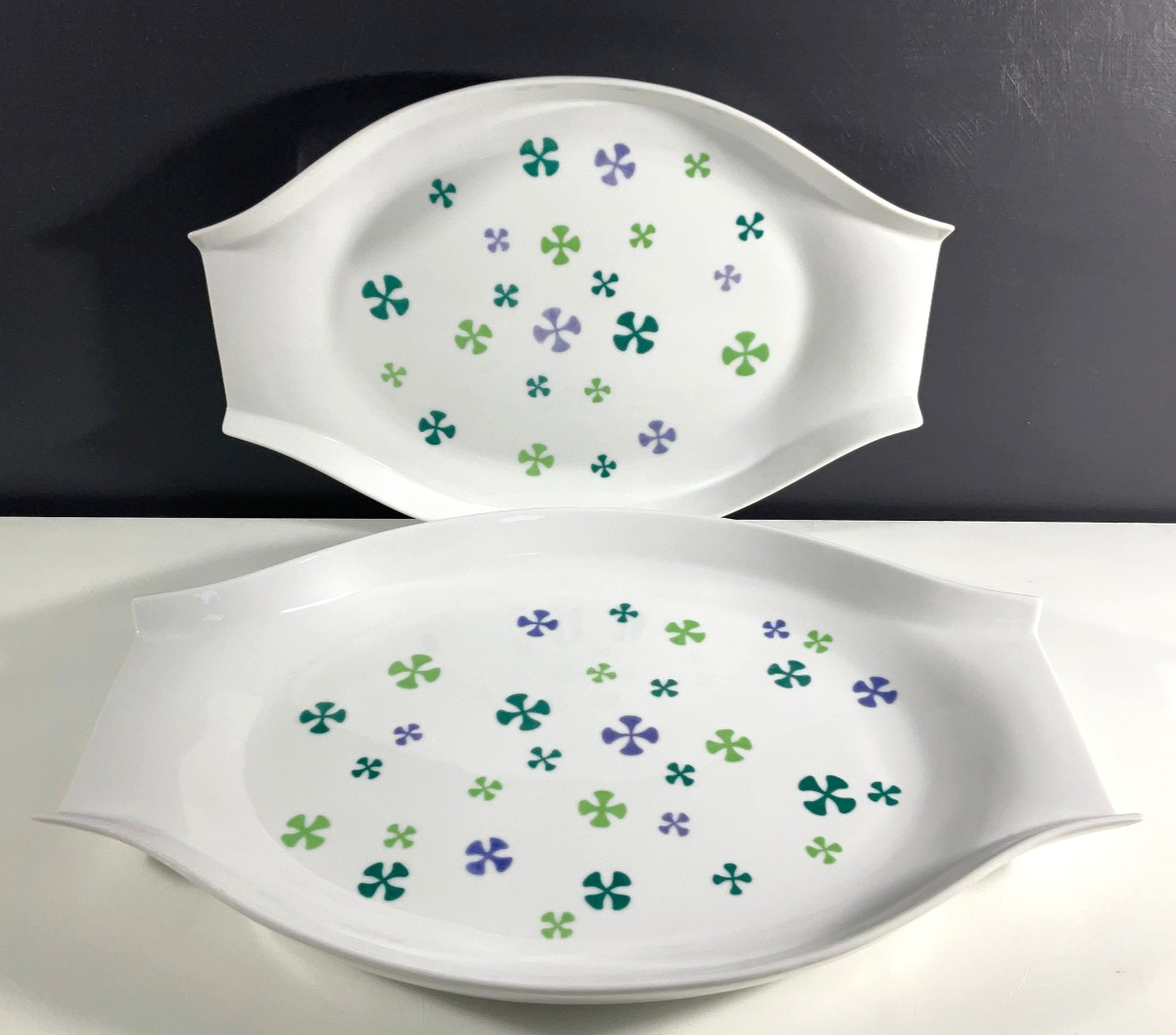 Jackson China x Paul McCobb Petals Contempri Serving Platters Set of 2 Vintage