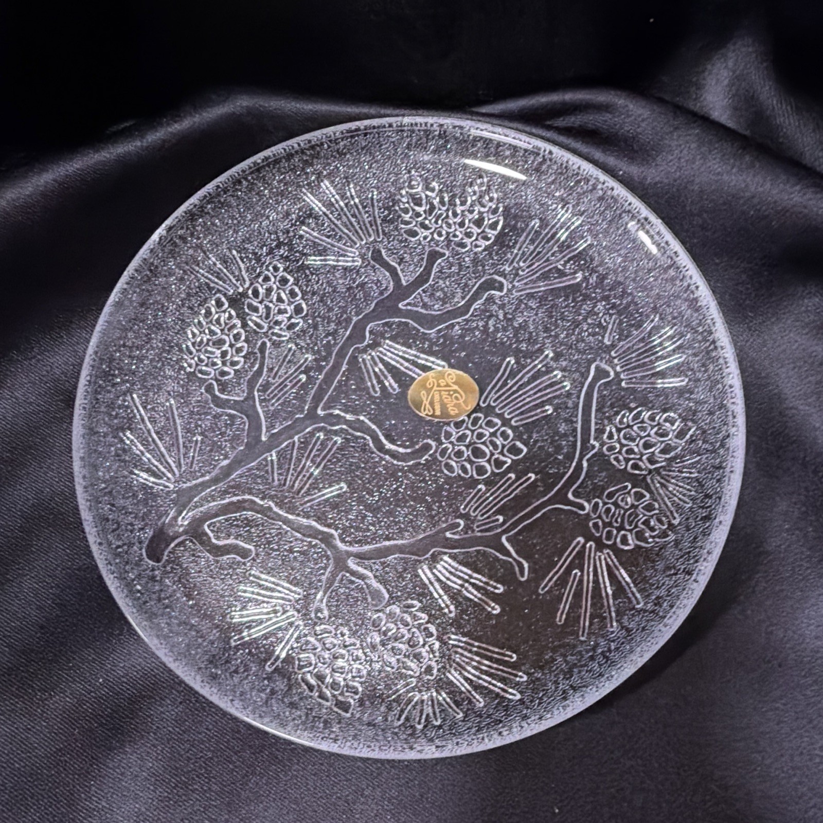 Tiara/Indiana Glass Ponderosa Pine Salad Plate 8-inch Set of 4