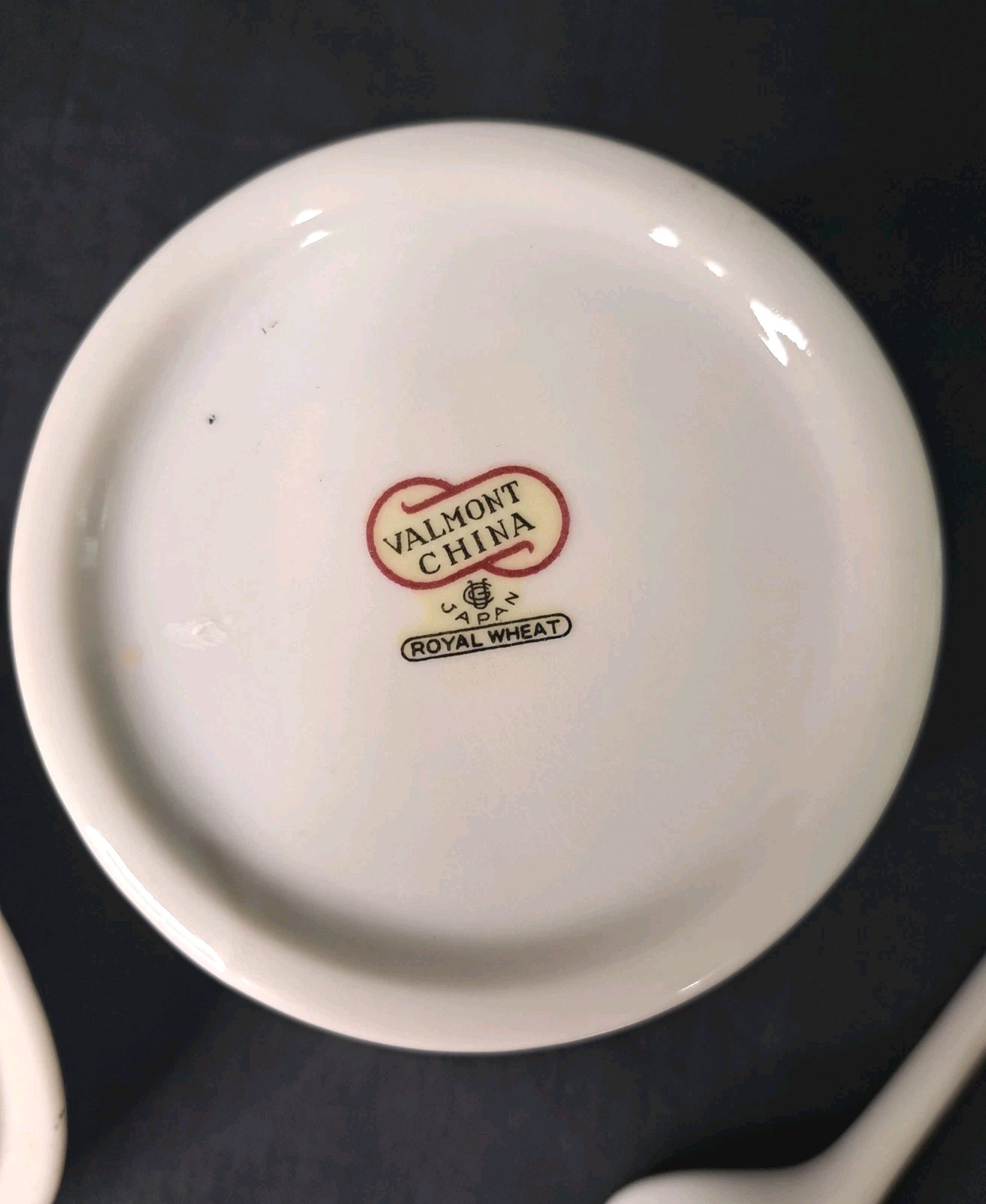 Valmont China Royal Wheat Condiment Jam Jar with Lid & Spoon Vintage