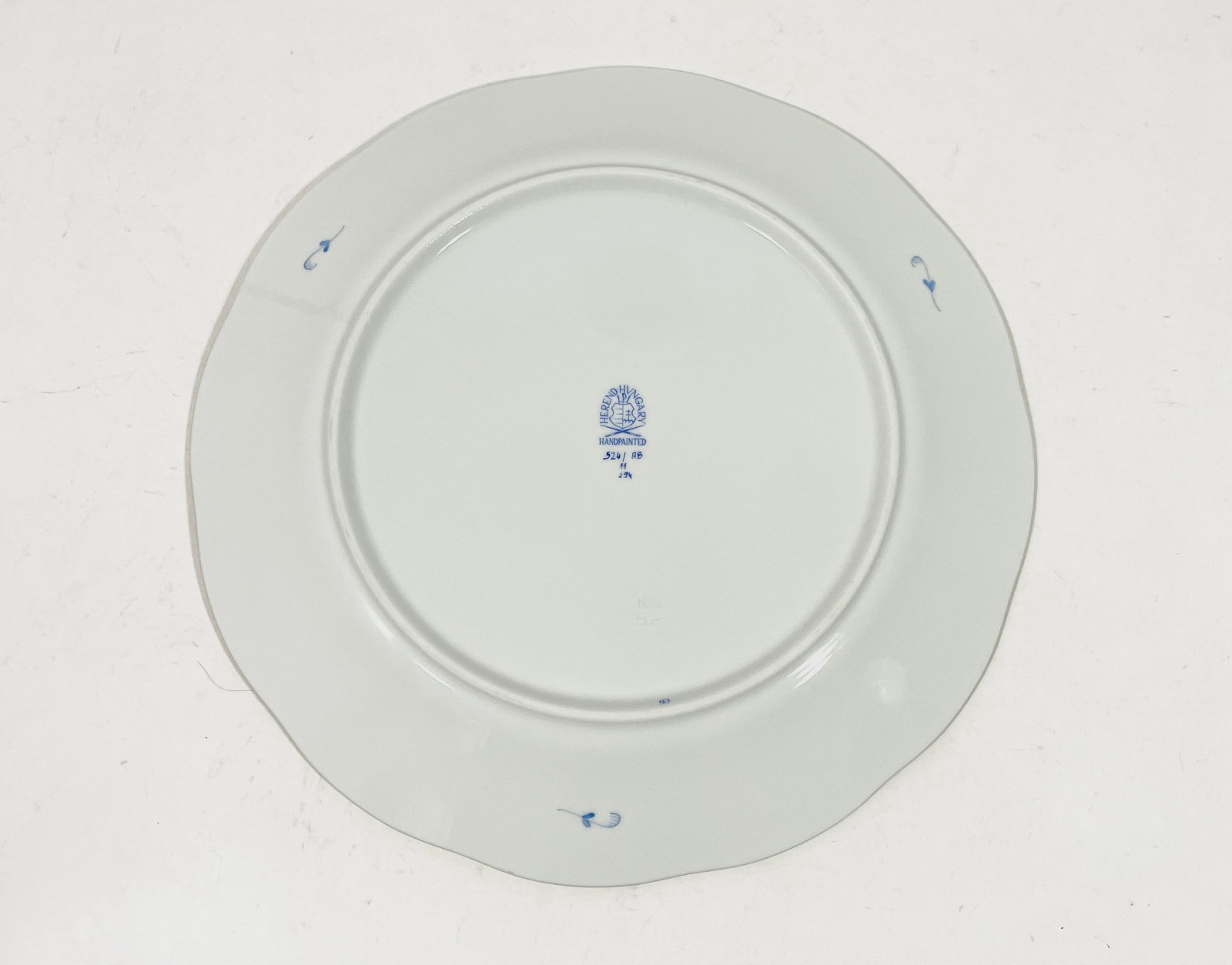 Herend Chinese Bouquet Blue Round 524 Dinner Plates 25 cm 9,8 in