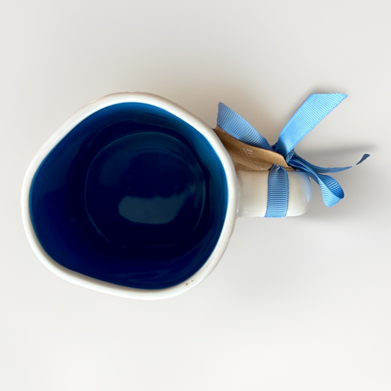 NWT RAE DUNN DISNEY ALICE IN WONDERLAND Double-Sided Ceramic Mug White/Blue Y2K