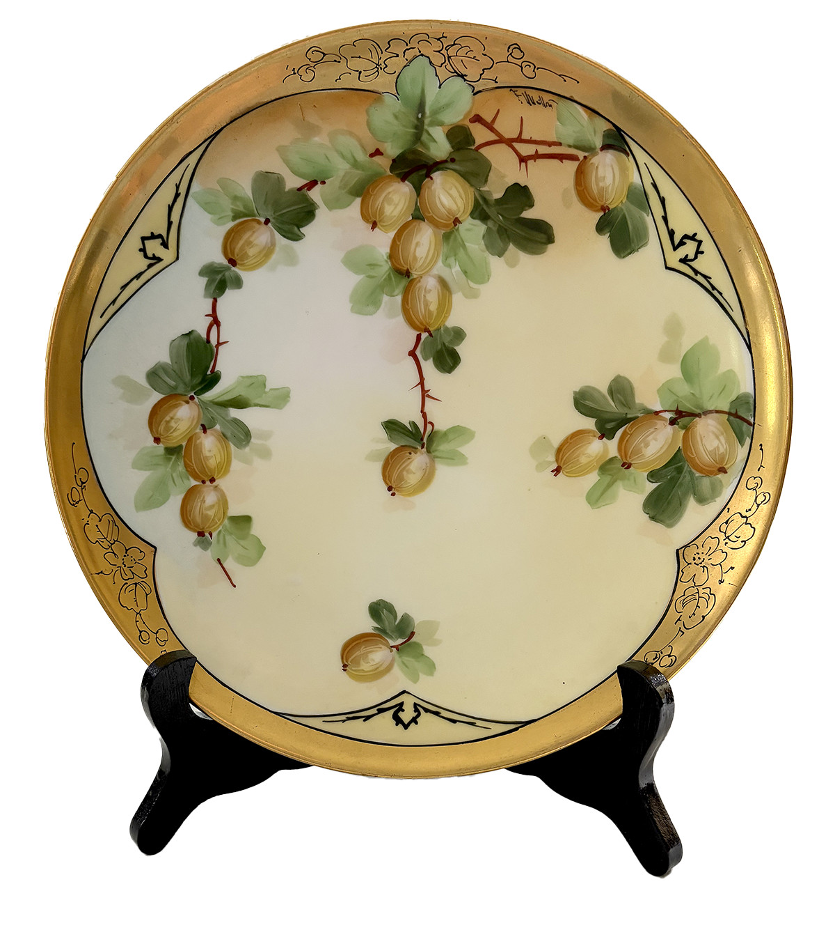 Hand Painted Pickard China 9 in. Plate by Frederick Walters