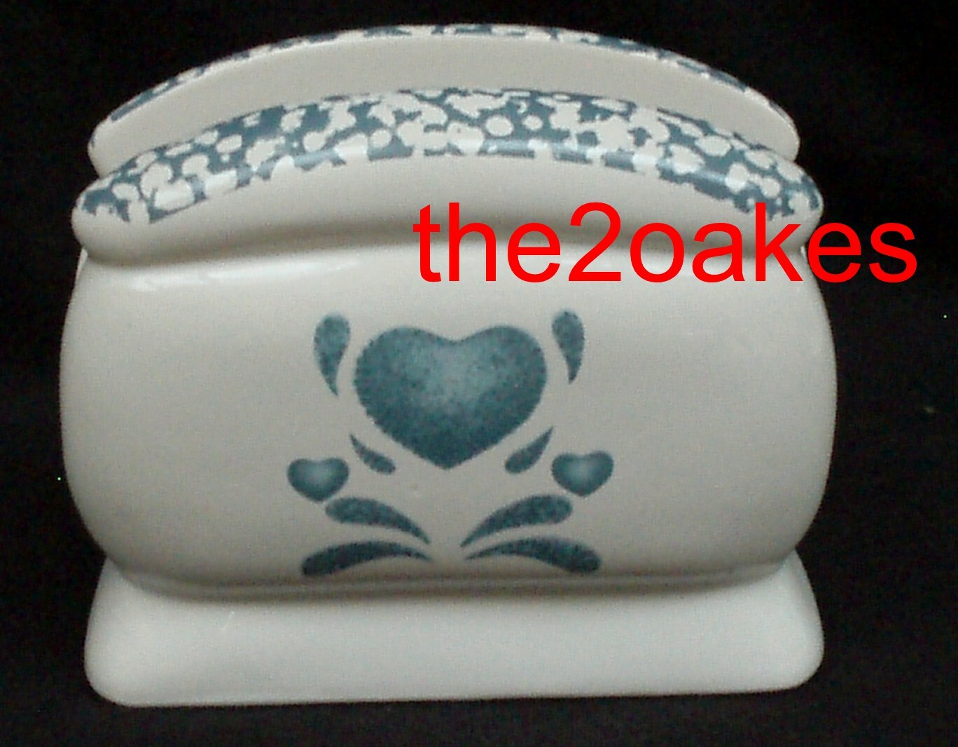 Corelle BLUE HEARTS Napkin Holder Letter JAY