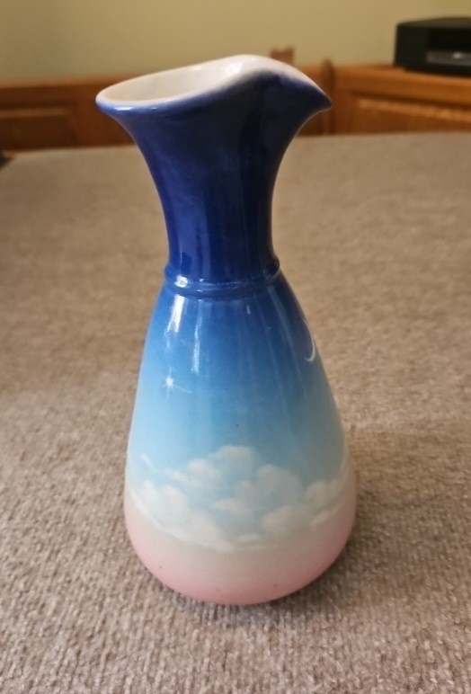 Pye In The Sky Pottery Pitcher Signed Shorba 1985 Dusk Marked Signed 9″