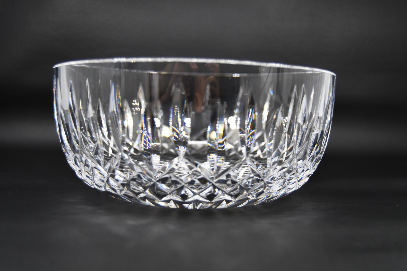Vintage Waterford Crystal Lismore Large Serving Salad Fruit Bowl 8″ Cut Glass