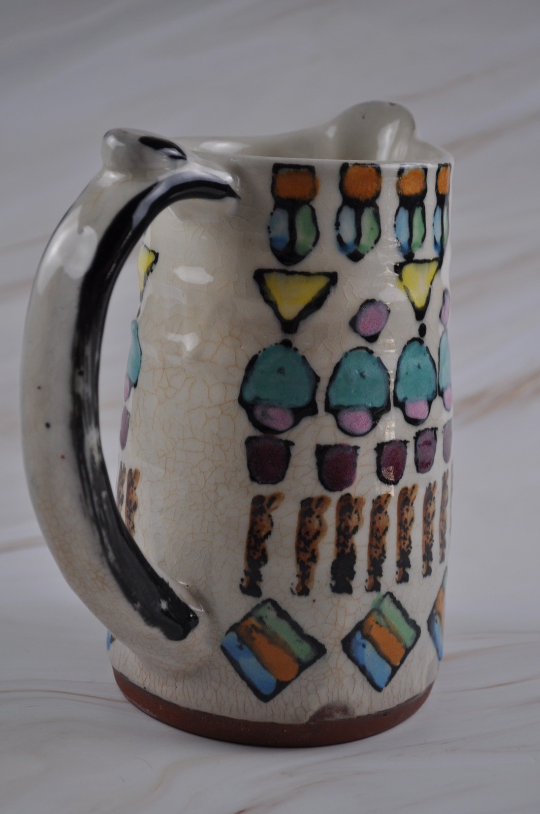 Vintage Tom Phinney Ceramic Abstract Pitched Signed 1988