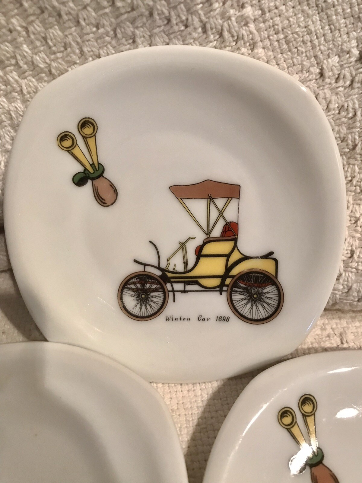 Winterling Marktleuthen (Bavaria) Antique Autos Small plates set of (6) 4.25”