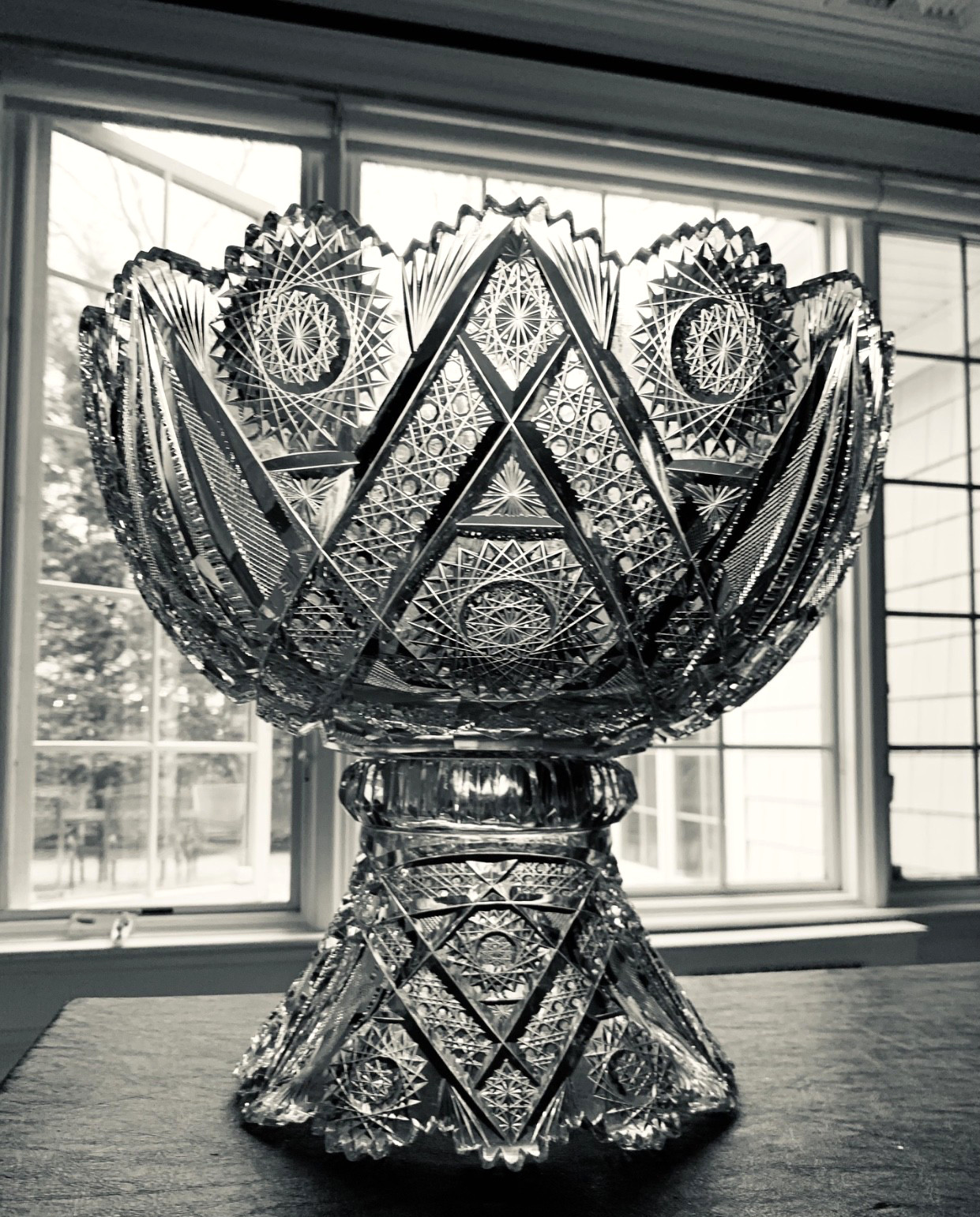 American Brilliant J. Hoare & Co. “Carolyn” 14-Inch Punch Bowl (c. 1895)