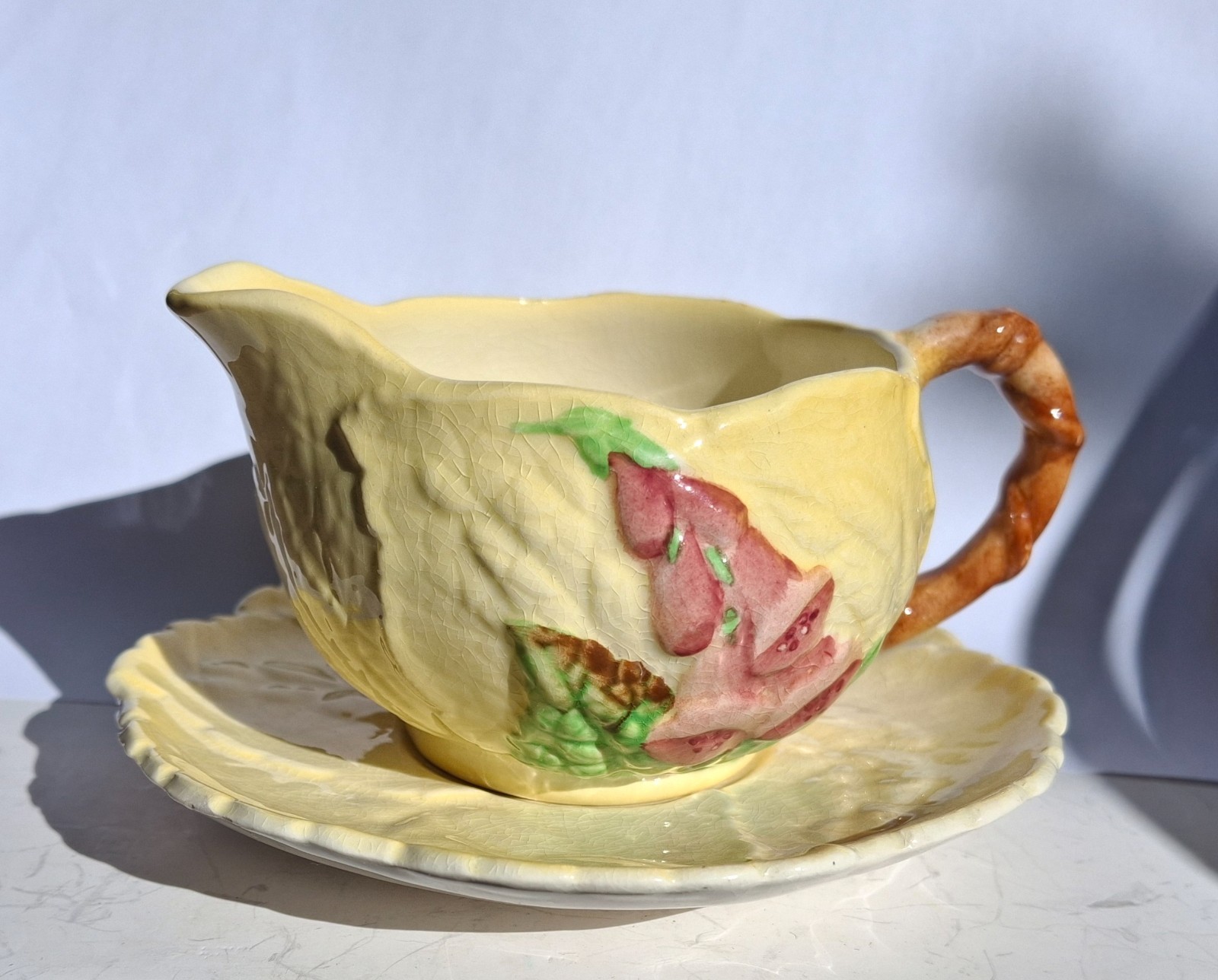 Vintage Carlton Ware creamer and saucer