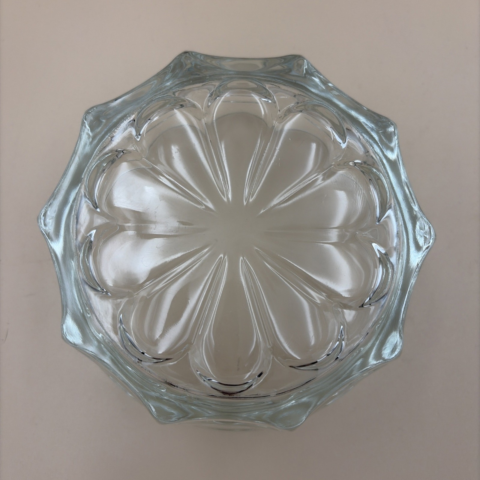 Mid Century Glass Dish Small Bowl SAINT GOBAIN FRANCE? Daisy Pattern 5.5 Inch