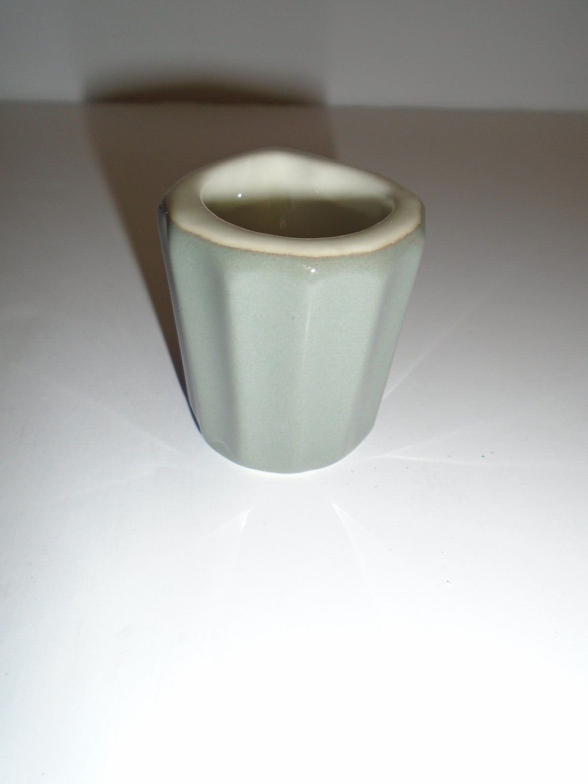 Vintage “HALL” 2″ RESTAURANT CREAMERS , “GRAY FLUTED” – Matched Set of (4), NOS