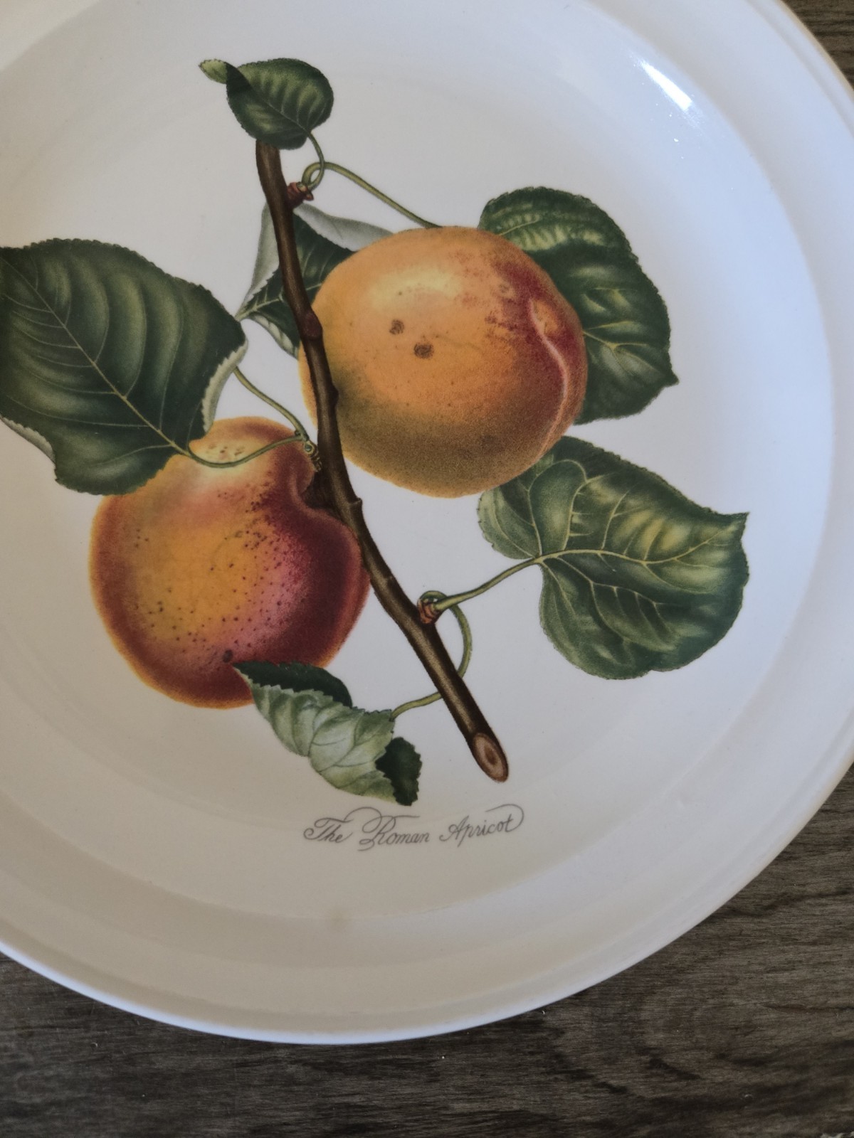 Set of 4 Vintage Portmeirion England Pomona Plates 7.35″ Apricot Apple Pear