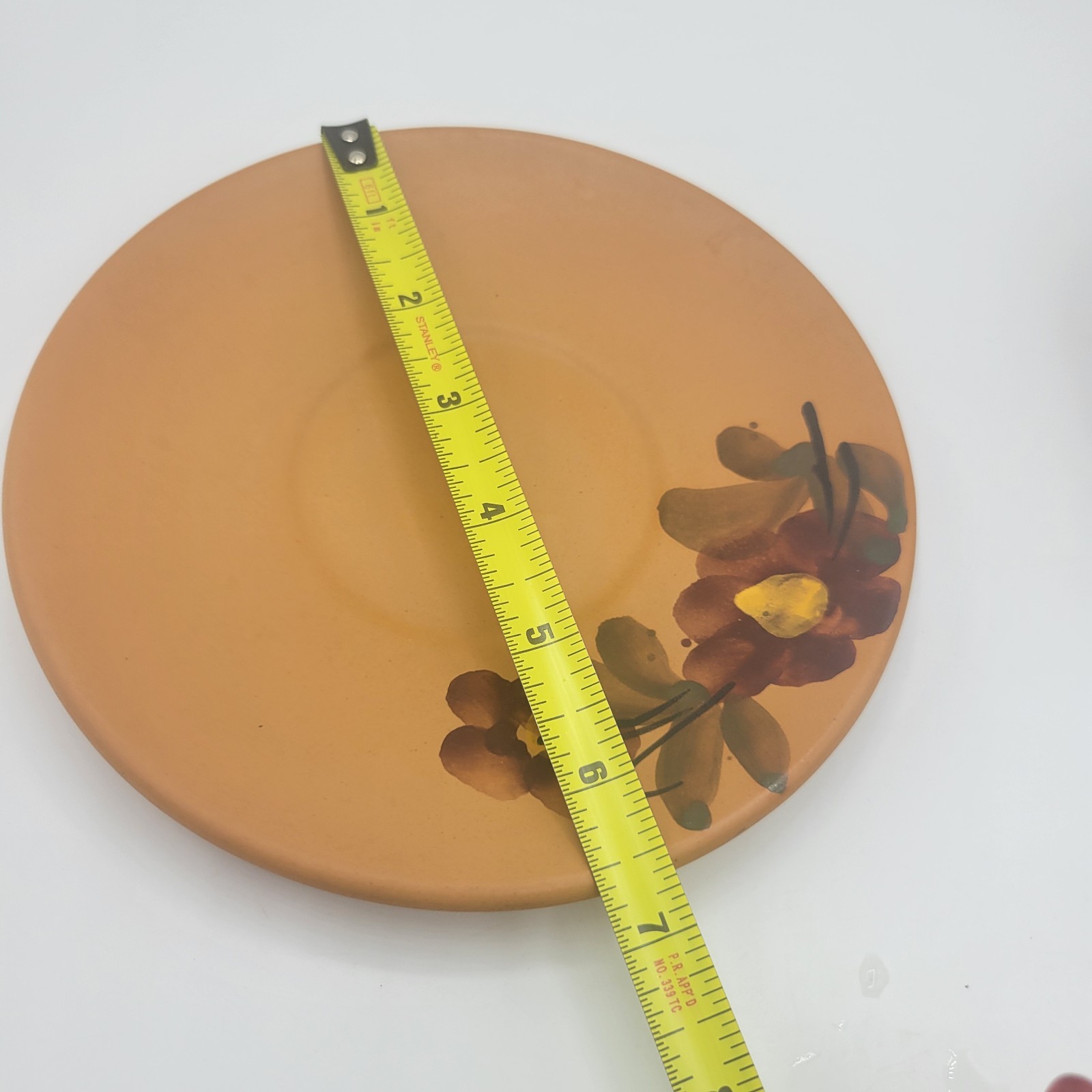Ceramic Hand-Painted Hand Made Earthenware Cup & Saucer Unique