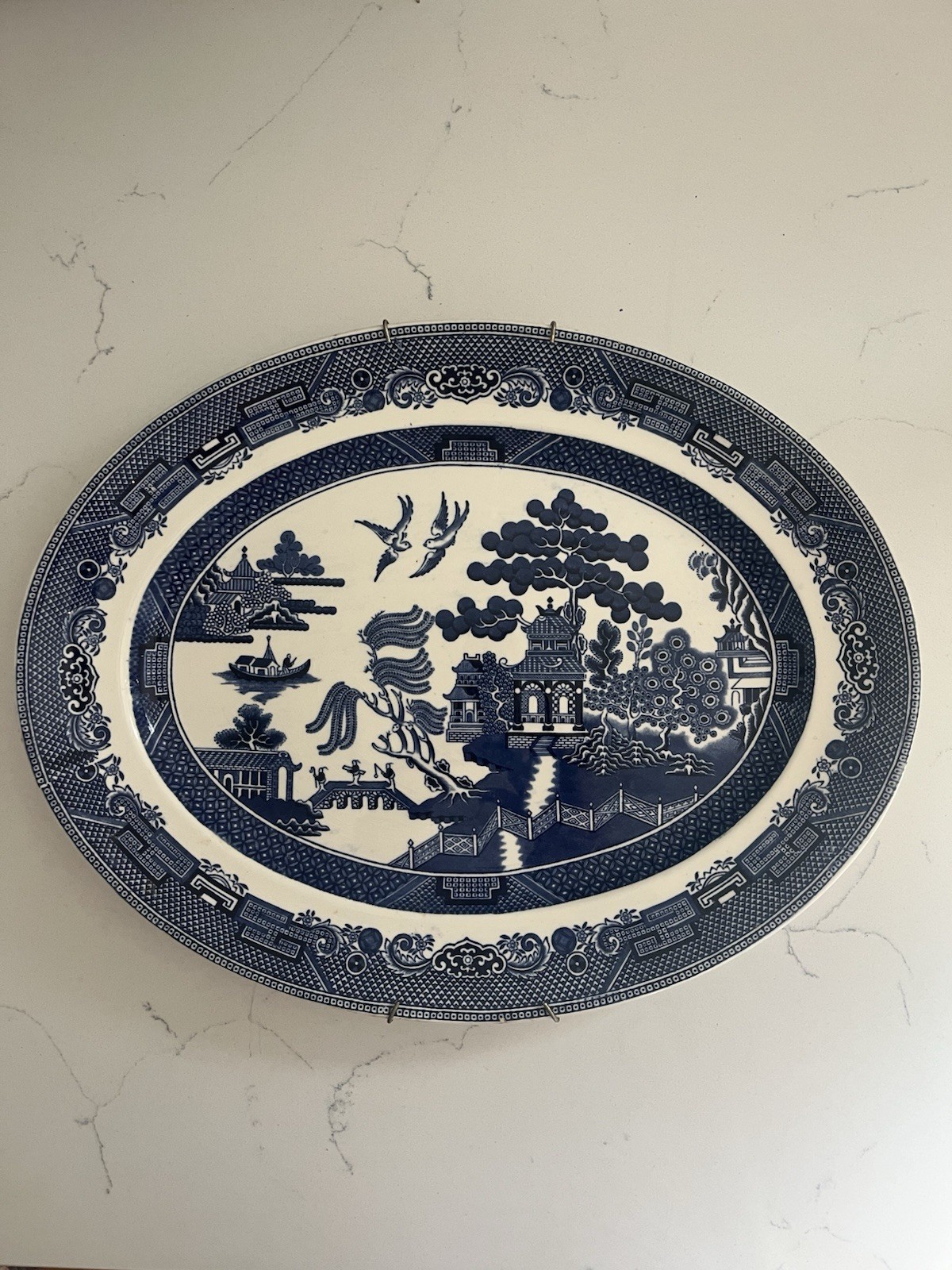 Johnson Brothers Willow Blue England Platter 14 in X 11” pristine
