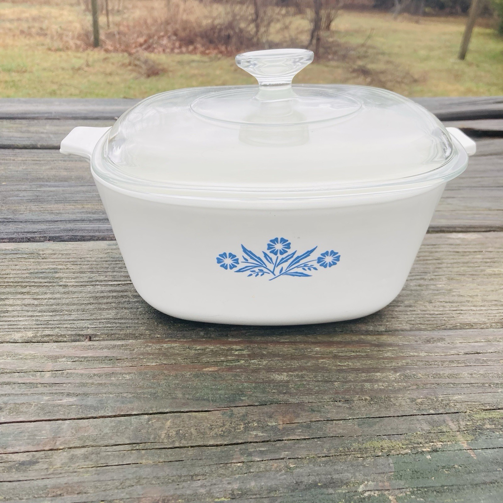 Vintage Corning Ware Blue Cornflower 2-1/2 2.5 Qt Pyroceram 1961-66 W/ A9C Lid