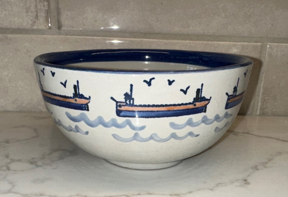 Louisville Pottery Captain Spicer’s Stoneware Jumbo Mug for Clayton New York cup
