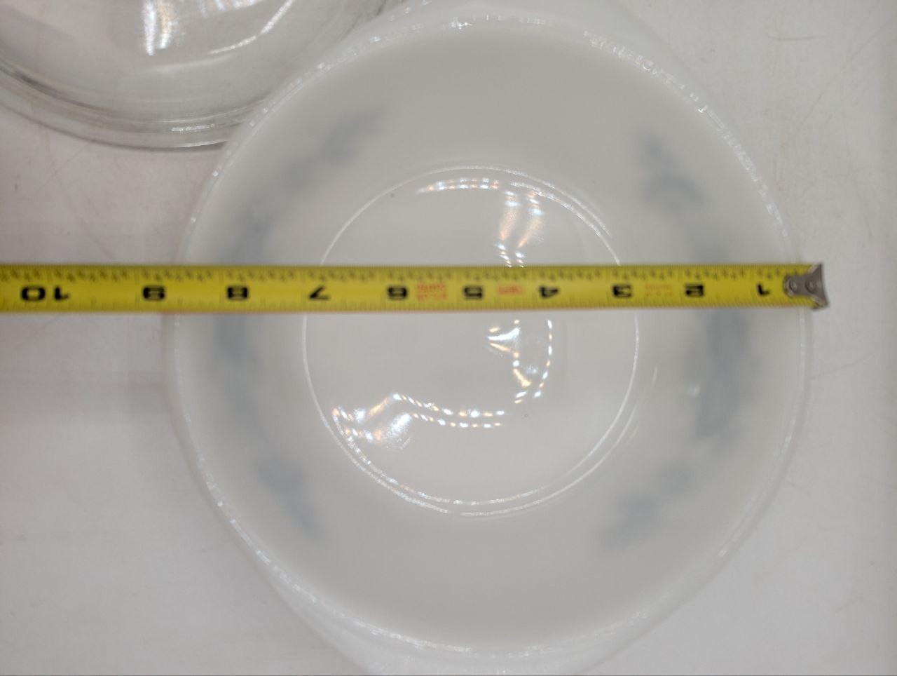 Lot of 4 Glasbake Glass Dishes Blue Floral Pattern Bakeware – EB7