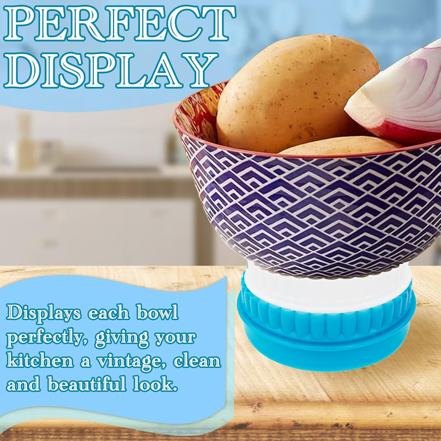 14 Pieces Display Stands for Pyrex round Bowls, Bowl Display Stands for Pyrex Bo