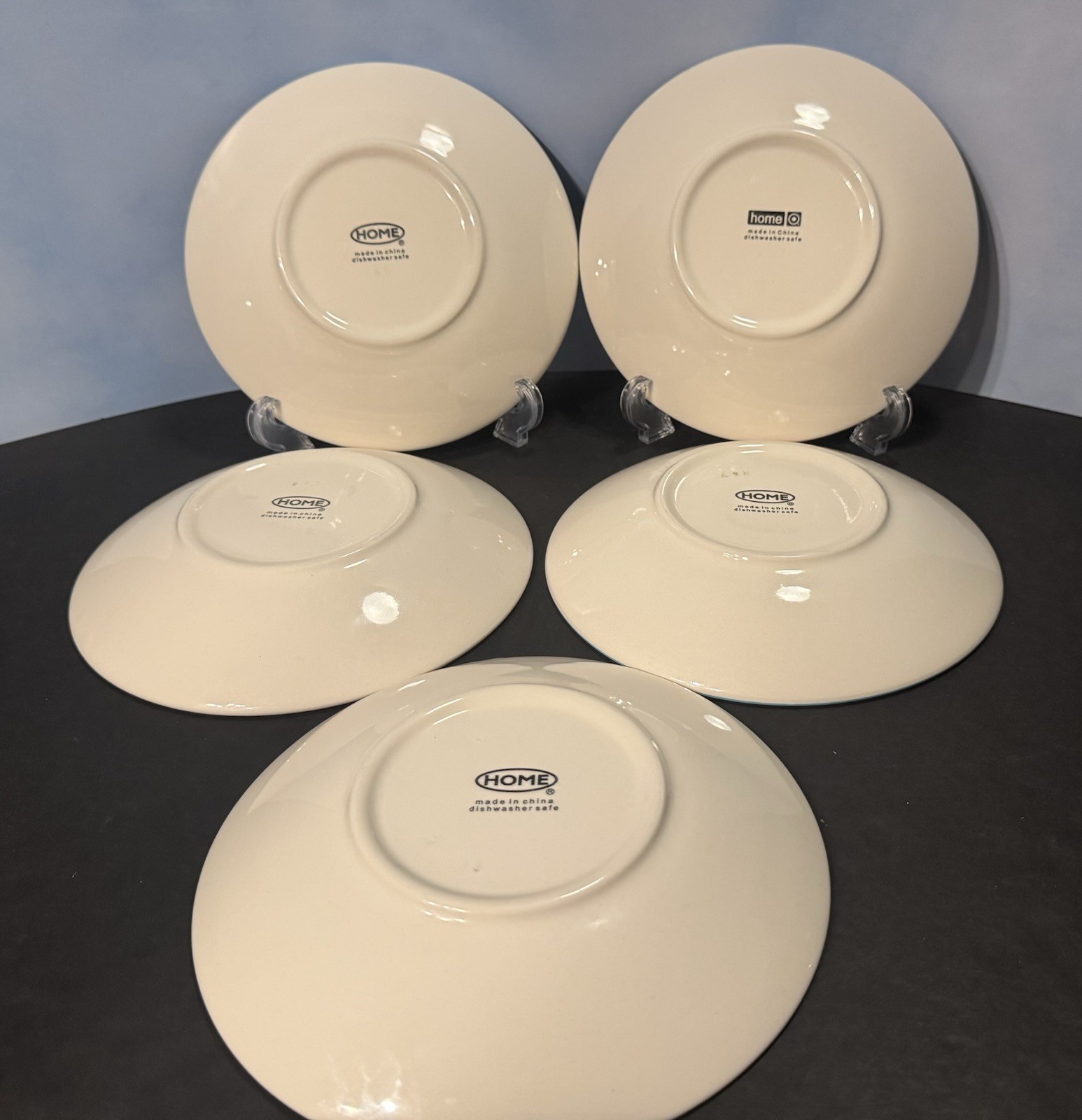 HOME Dessert Salad Plates TGT8 Concentric Multicolored Bands, Set of 5 ~PLS READ